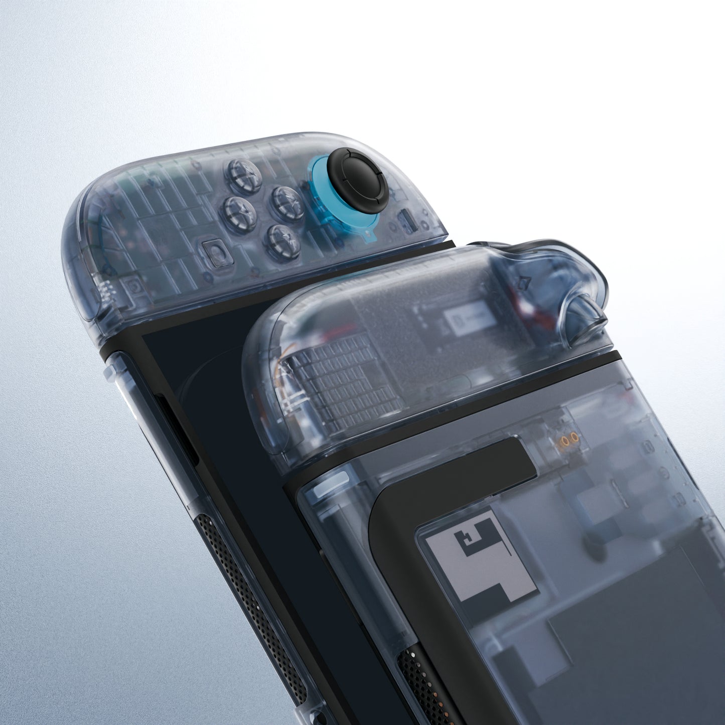 eXtremeRate DIY Replacement Full Set Shells with Buttons for Nintendo Switch 2 - Deluxe Version - Clear Glacier Blue