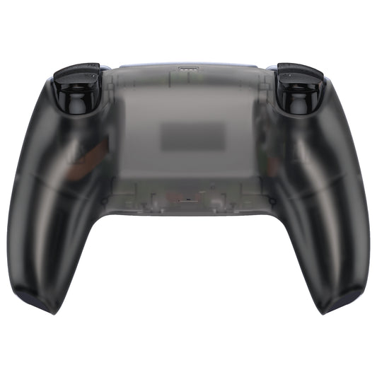 eXtremeRate Replacement Back Housing Bottom Shell Compatible with PS5 Controller BDM-010/020/030/040/050 - Clear Black