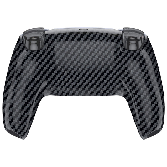 eXtremeRate Replacement Back Housing Bottom Shell Compatible with PS5 Controller BDM-010/020/030/040/050 - Graphite Carbon Fiber