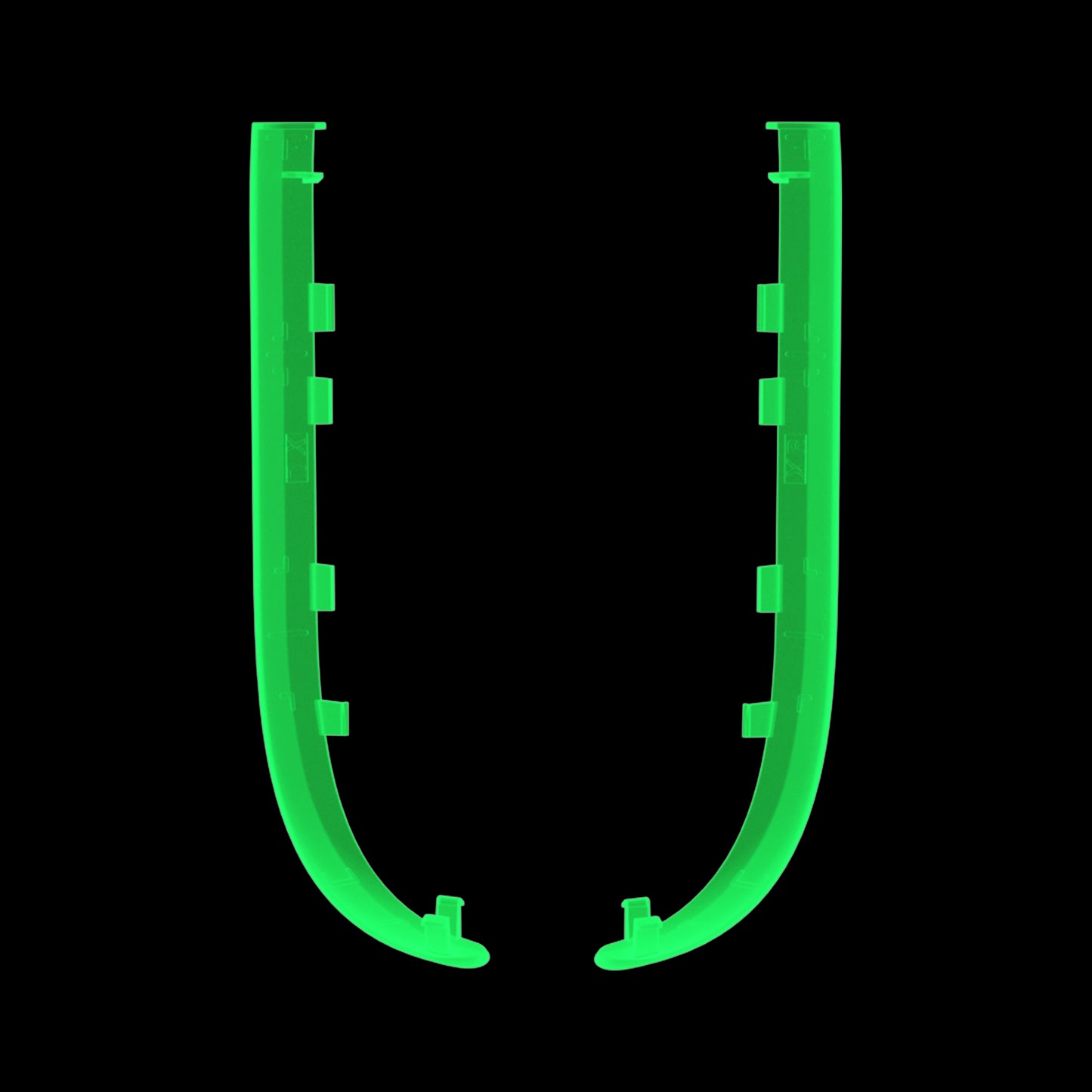 eXtremeRate Replacement Decorative Strips for Joycon 2 of Nintendo Switch 2 - Glow in Dark - Green