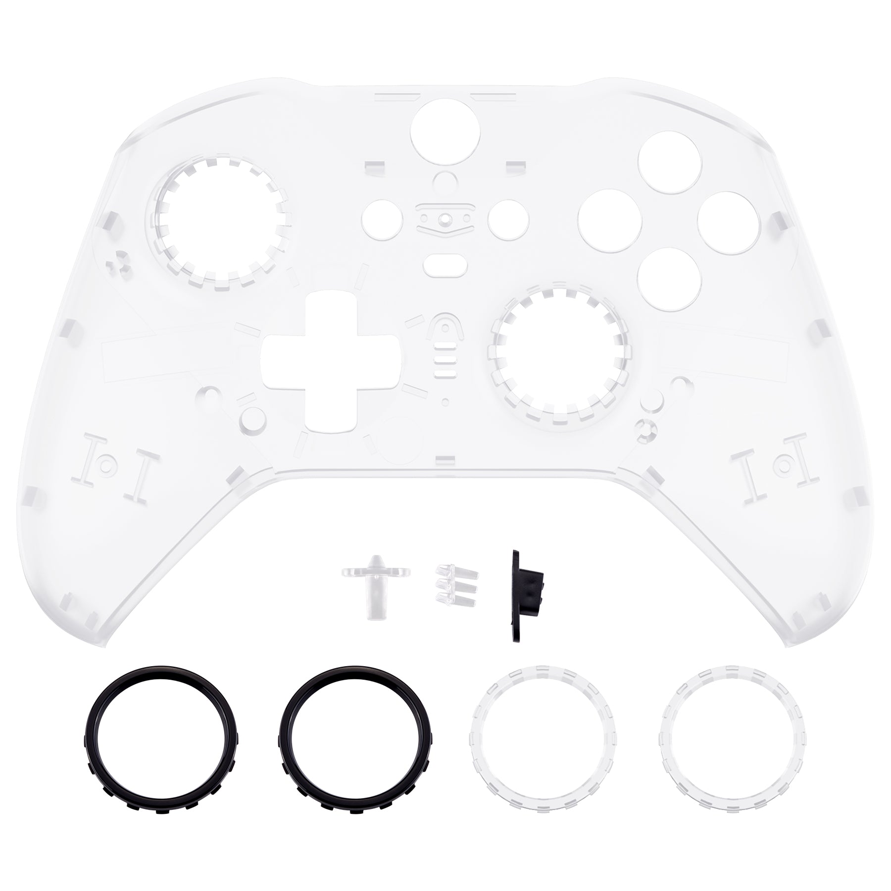 eXtremeRate Transparent Clear Faceplate Cover, Front Housing Shell 