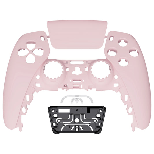 eXtremeRate Replacement Front Housing Shell with Touchpad Compatible with PS5 Controller BDM-010/020/030/040/050 - Cherry Blossoms Pink