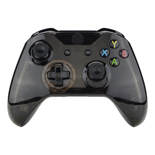 eXtremeRate Replacement Front Housing Shell for Xbox One X & S Controller (Model 1708) - Transparent Crystal Clear Black