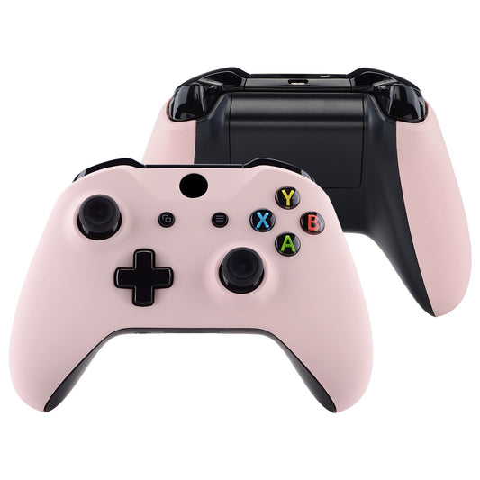 eXtremeRate Replacement Front Housing Shell with Side Rails Panel for Xbox One X & S Controller (Model 1708) - Cherry Blossoms Pink