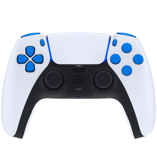 eXtremeRate Replacement Full Set Buttons Compatible with PS5 Controller BDM-010/020 - Blue