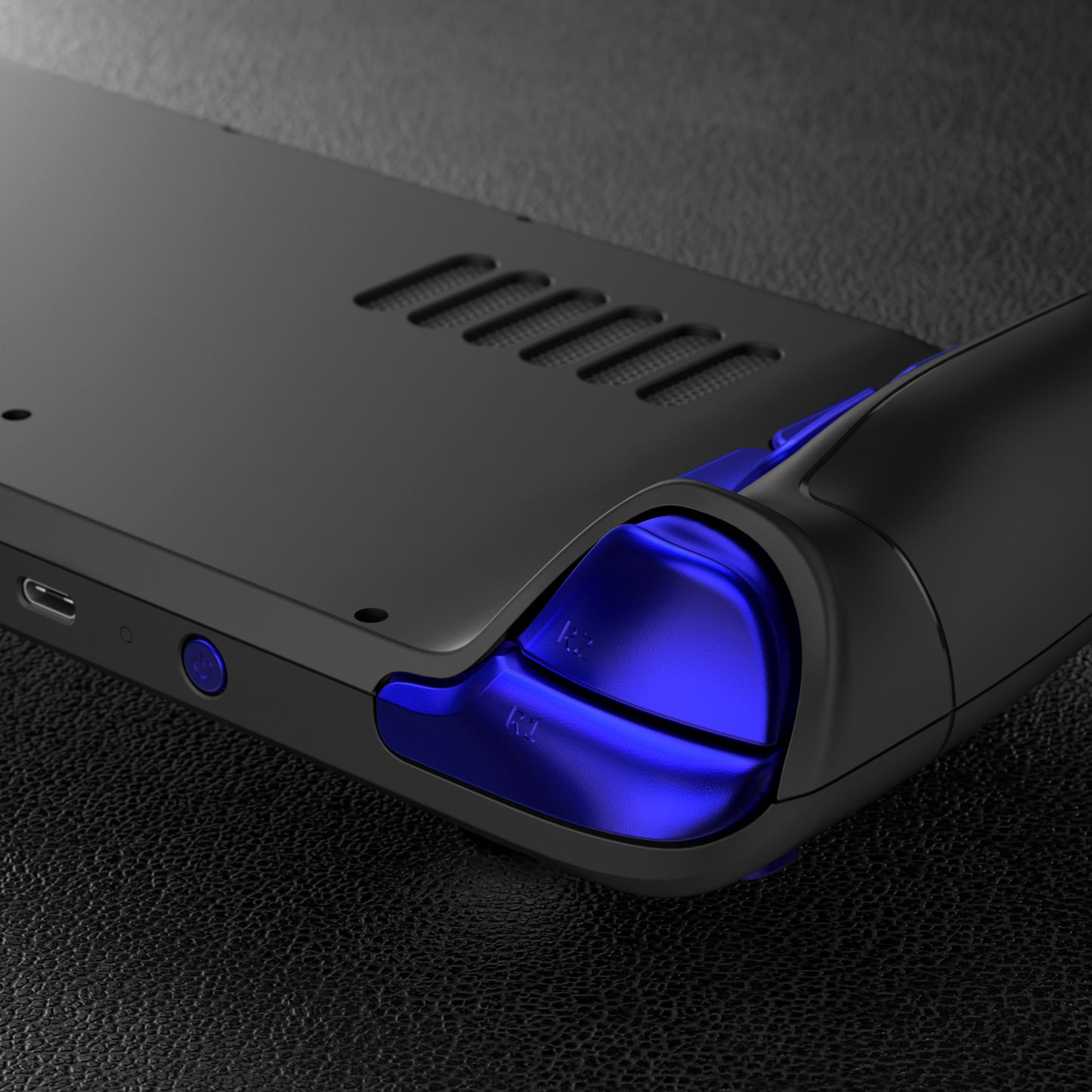 eXtremeRate Replacement Full Set Buttons for Steam Deck LCD - Chrome Blue