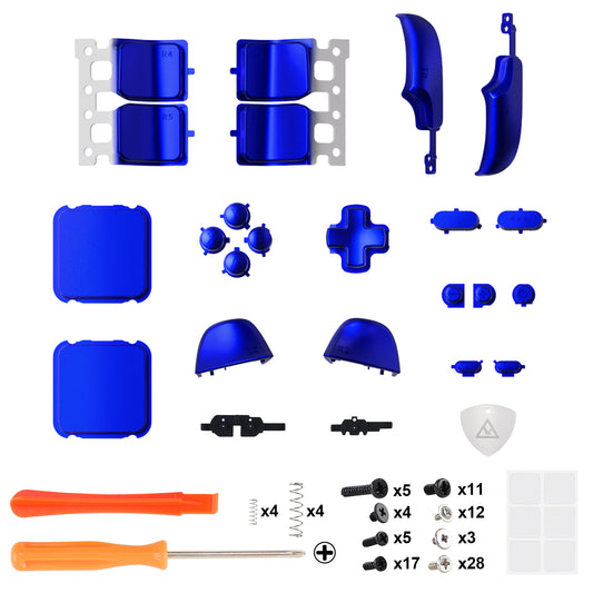 eXtremeRate Replacement Full Set Buttons for Steam Deck LCD - Chrome Blue