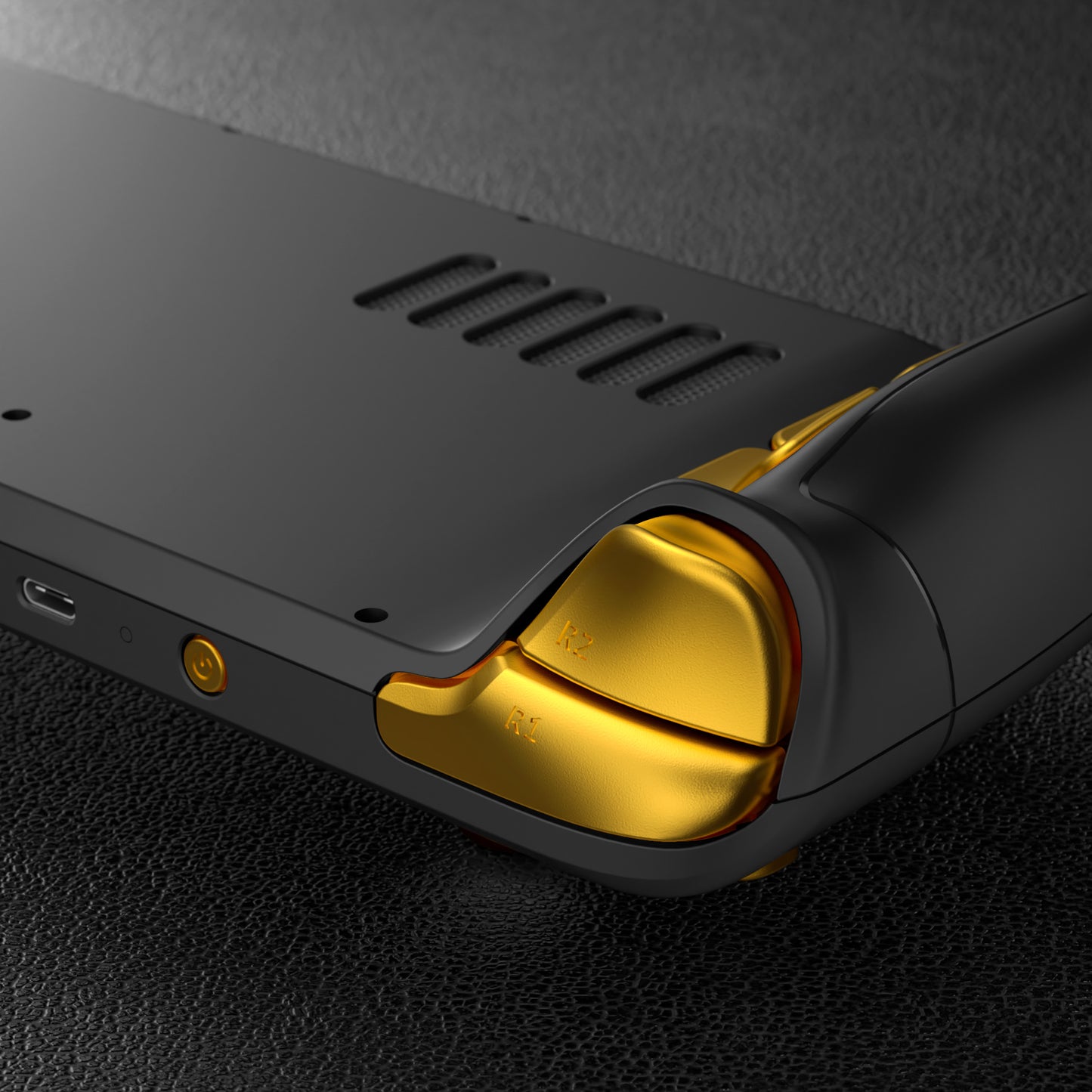 eXtremeRate Replacement Full Set Buttons for Steam Deck LCD - Chrome Gold