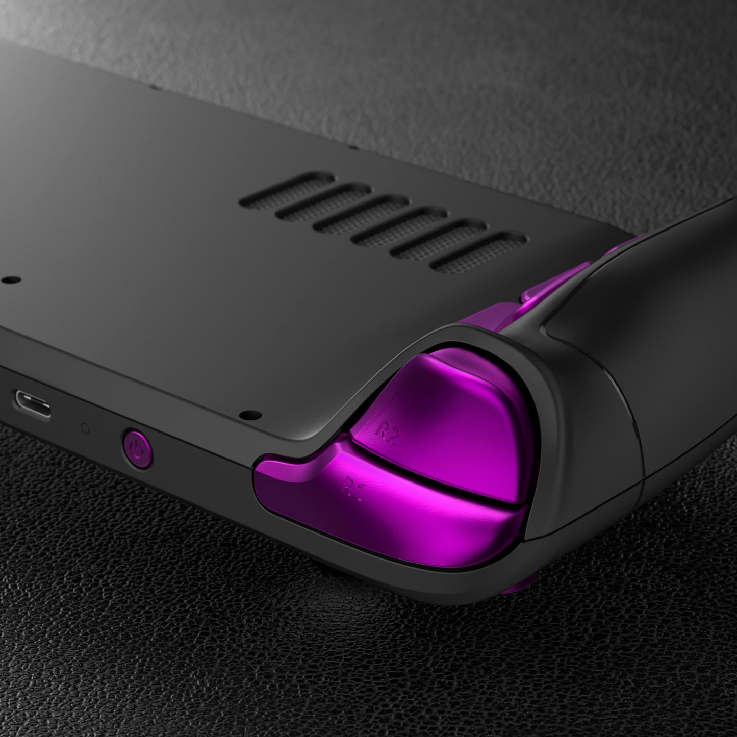 eXtremeRate Replacement Full Set Buttons for Steam Deck LCD - Chrome Purple