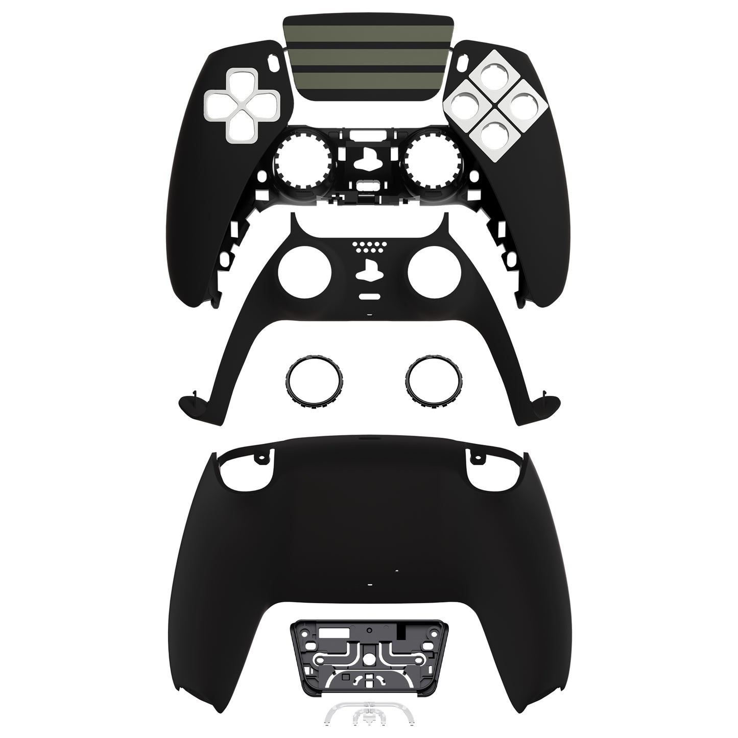 eXtremeRate Replacement Full Set Shells with Buttons Compatible with PS5 Controller BDM-010/020/030/040/050 - Classics NES Style