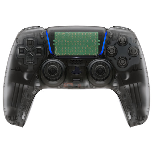 eXtremeRate Replacement Full Set Shells with Buttons Compatible with PS5 Controller BDM-030/040/050/060 - Clear Black