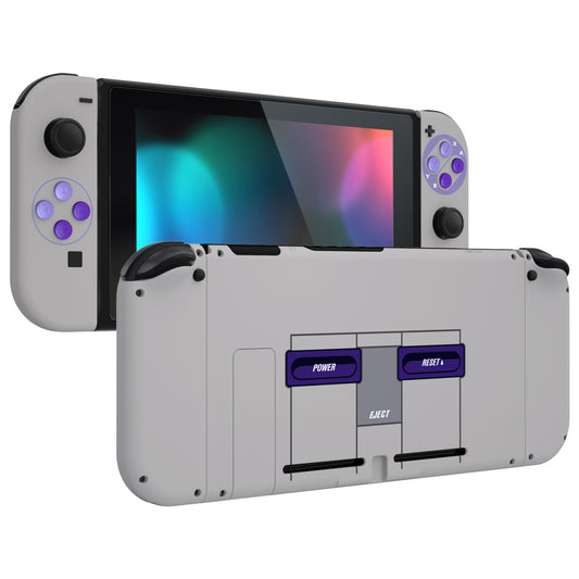 eXtremeRate Replacement Full Set Shells with Buttons for Nintendo Switch - Classics SNES Style