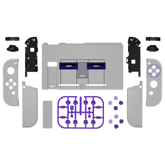 eXtremeRate Replacement Full Set Shells with Buttons for Nintendo Switch - Classics SNES Style