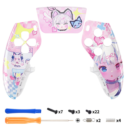 eXtremeRate Replacement Left Right Front Housing Shell with Touchpad Compatible with PS5 Edge Controller - MeWoow