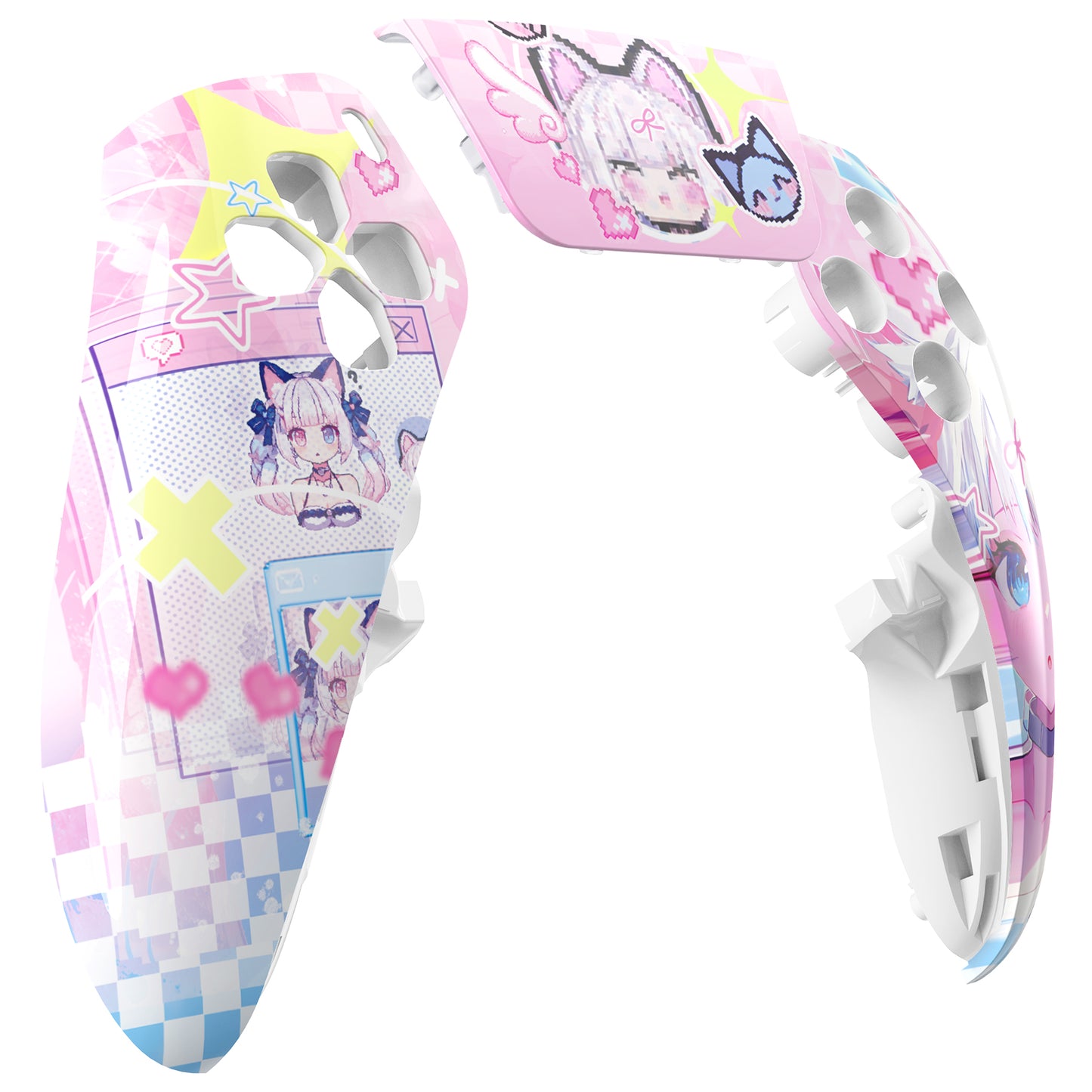 eXtremeRate Replacement Left Right Front Housing Shell with Touchpad Compatible with PS5 Edge Controller - MeWoow