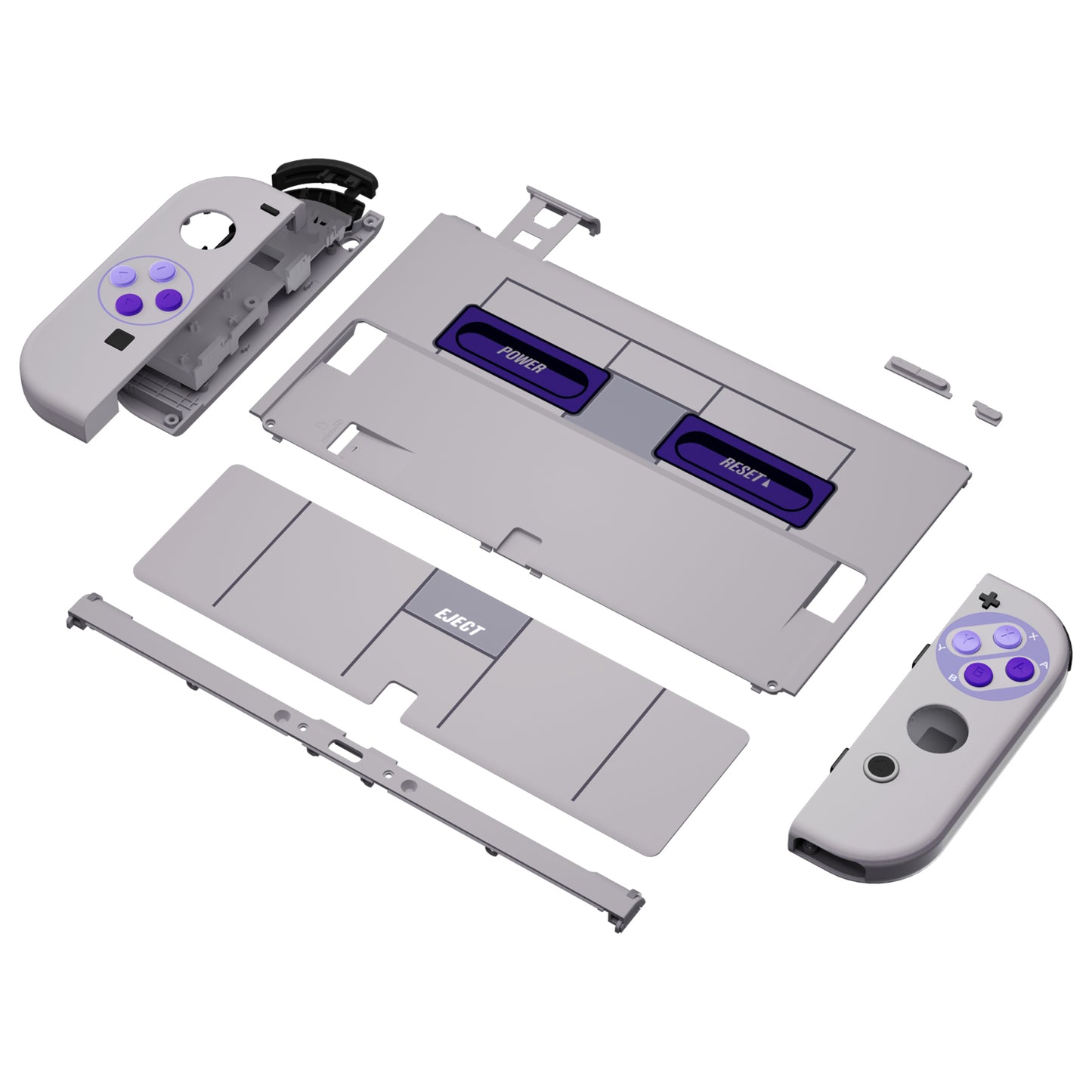 eXtremeRate Custom Replacement Full Set Shell with Buttons for Nintendo Switch OLED - Classic SNES Style