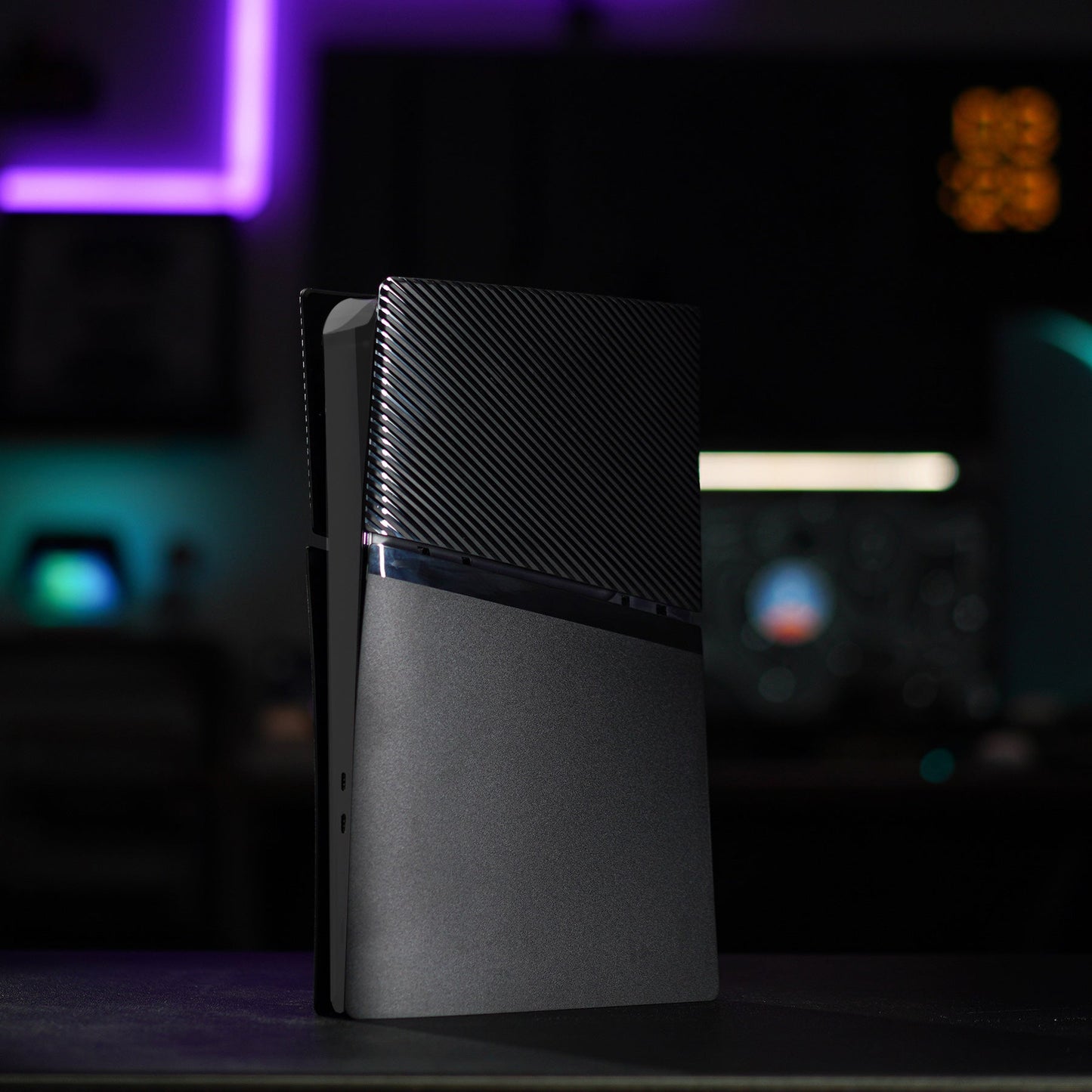 eXtremeRate eXcover Replacement Top Bottom Cover Side Panel with Cooling Vent for PS5 Slim Digital Edition Console - Black eXtremeRate