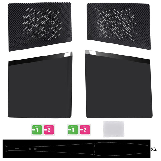 eXtremeRate eXcover Replacement Top Bottom Cover Side Panel with Cooling Vent for PS5 Slim Digital Edition Console - Black eXtremeRate