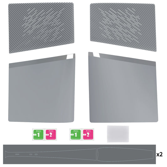 eXtremeRate eXcover Replacement Top Bottom Cover Side Panel with Cooling Vent for PS5 Slim Digital Edition Console - New Hope Gray