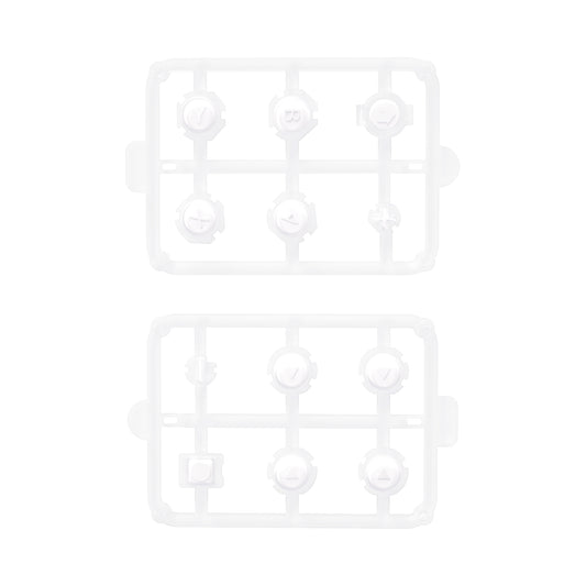 eXtremeRate Retail Replacement Controller ABXY Direction Home Capture + - Jelly Buttons, Two-Tone Pale White & Clear with Symbols Action Face Keys for Nintendo Switch & Switch OLED Joy-con - JoyCon NOT Included - AJ7001