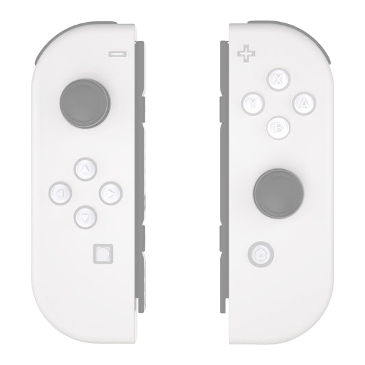 eXtremeRate Retail Replacement Controller ABXY Direction Home Capture + - Jelly Buttons, Two-Tone Pale White & Clear with Symbols Action Face Keys for Nintendo Switch & Switch OLED Joy-con - JoyCon NOT Included - AJ7001