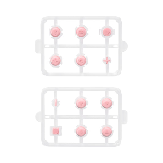 eXtremeRate Retail Replacement Controller ABXY Direction Home Capture + - Jelly Buttons, Two-Tone Pale Red & Clear with Symbols Action Face Keys for Nintendo Switch & Switch OLED Joy-con - JoyCon NOT Included - AJ7002