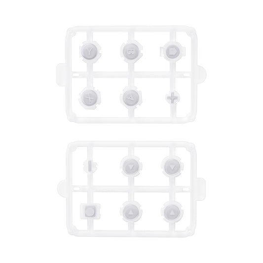 eXtremeRate Retail Replacement Controller ABXY Direction Home Capture + - Jelly Buttons, Two-Tone Pale New Hope Gray & Clear with Symbols Action Face Keys for Nintendo Switch & Switch OLED Joy-con - JoyCon NOT Included - AJ7005