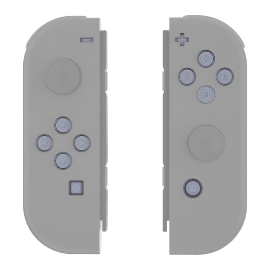 eXtremeRate Retail Replacement Controller ABXY Direction Home Capture + - Jelly Buttons, Two-Tone Pale New Hope Gray & Clear with Symbols Action Face Keys for Nintendo Switch & Switch OLED Joy-con - JoyCon NOT Included - AJ7005