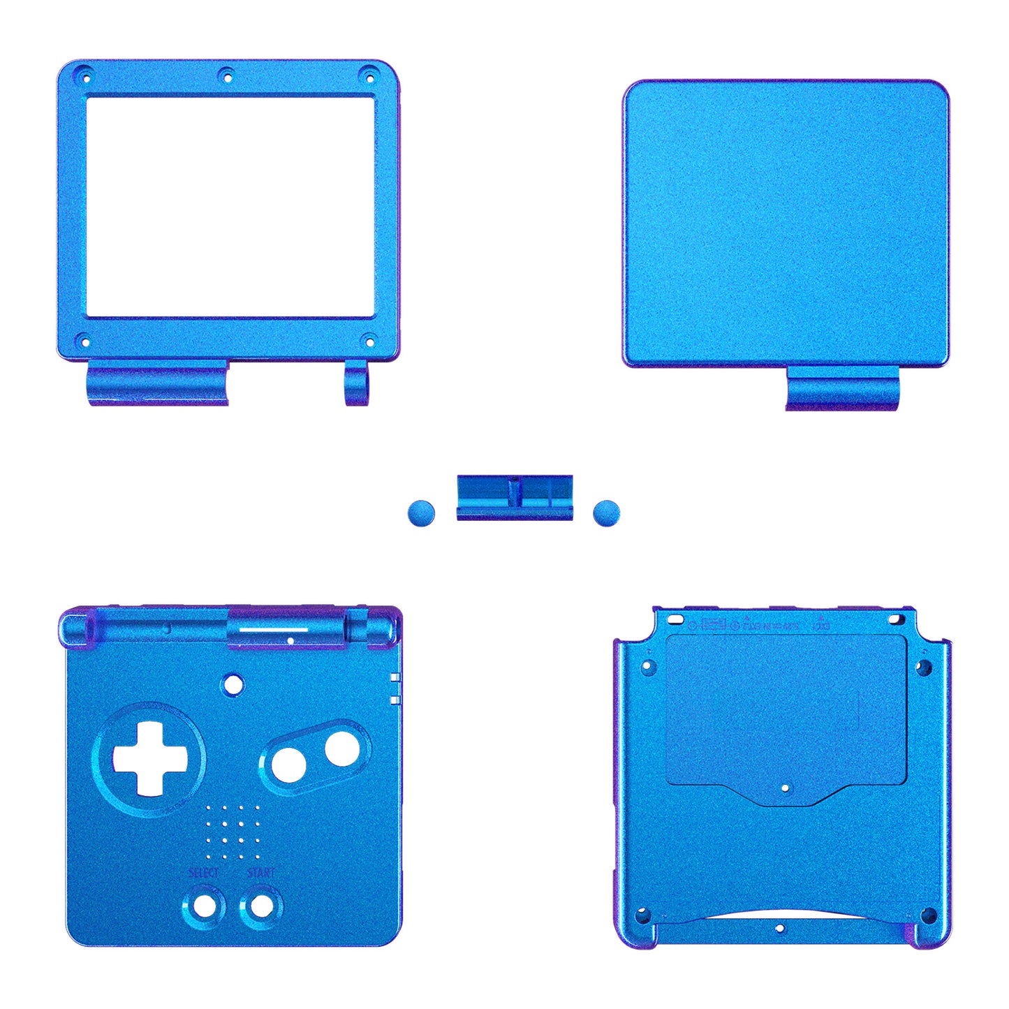 eXtremeRate Retail IPS Ready Upgraded Chameleon Purple Blue Glossy Custom Replacement Housing Shell for Gameboy Advance SP GBA SP – Compatible with Both IPS & Standard LCD – Console & Screen NOT Included - ASPP3001