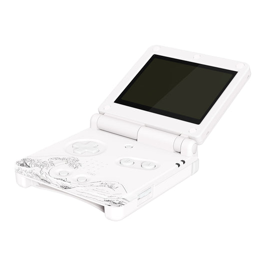 eXtremeRate Retail IPS Ready Upgraded The Great Wave Soft Touch Custom Replacement Housing Shell for Gameboy Advance SP GBA SP – Compatible with Both IPS & Standard LCD – Console & Screen NOT Included - ASPT1001