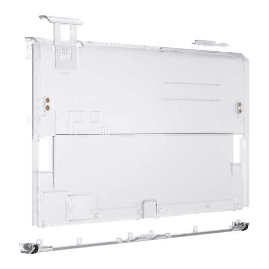 eXtremeRate Retail Clear Console Back Plate DIY Replacement Housing Shell Case for Nintendo Switch OLED Console – JoyCon Shell & Kickstand NOT Included - BNSOM5001