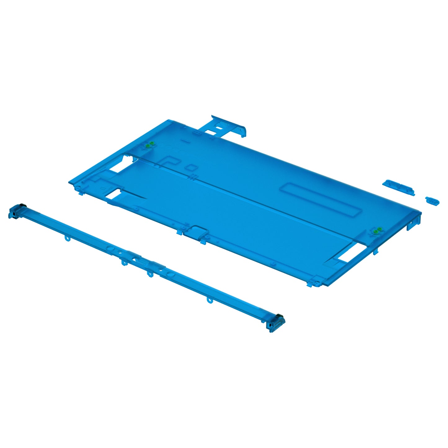 eXtremeRate Retail Clear Blue Console Back Plate DIY Replacement Housing Shell Case for Nintendo Switch OLED Console – JoyCon Shell & Kickstand NOT Included - BNSOM5006