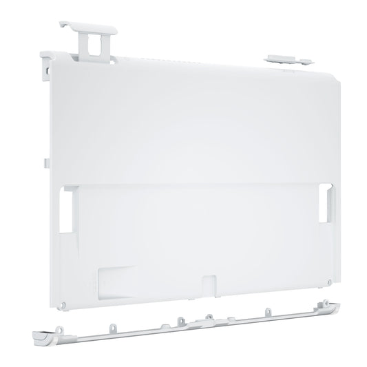 eXtremeRate Retail White Soft Touch Console Back Plate DIY Replacement Housing Shell Case for Nintendo Switch OLED Console – JoyCon Shell & Kickstand NOT Included - BNSOP3005
