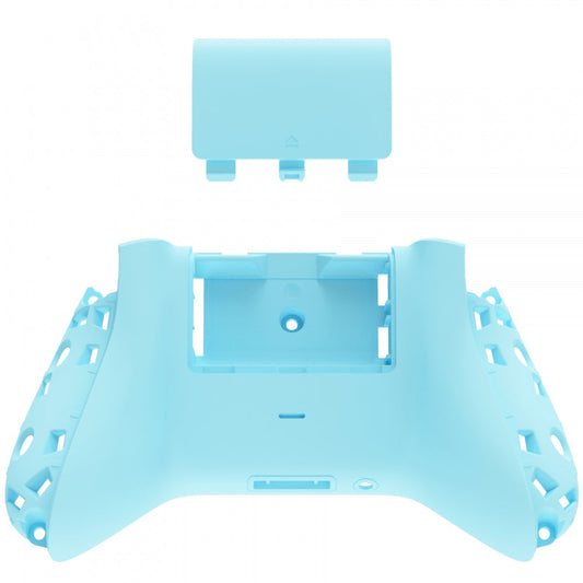 eXtremeRate Retail Heaven Blue Soft Touch Replacement Back Shell w/ Battery Cover for Xbox Series S/X Controller - Controller & Side Rails NOT Included - BX3P313