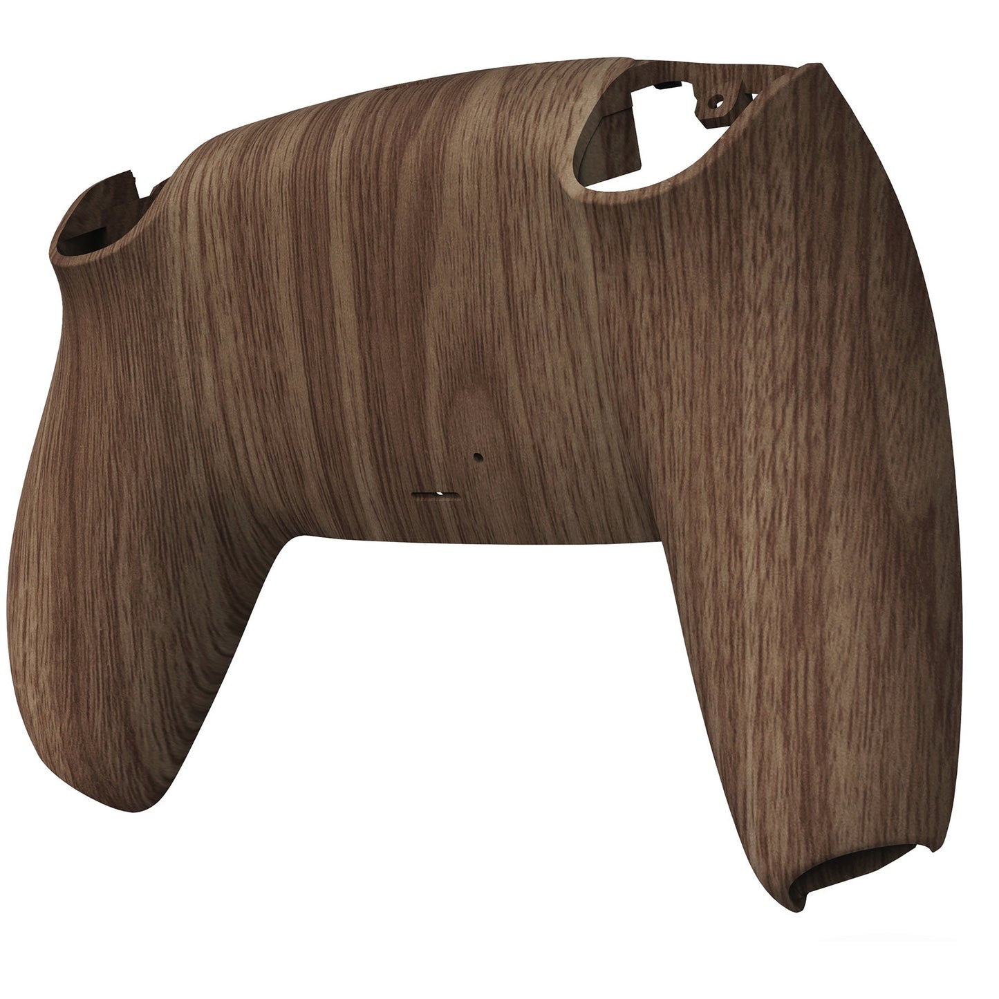 eXtremeRate Retail Wood Grain Pattern Soft Touch Custom Back Housing Bottom Shell Compatible with ps5 Controller, Replacement Back Shell Cover Compatible with ps5 Controller - DPFS2001