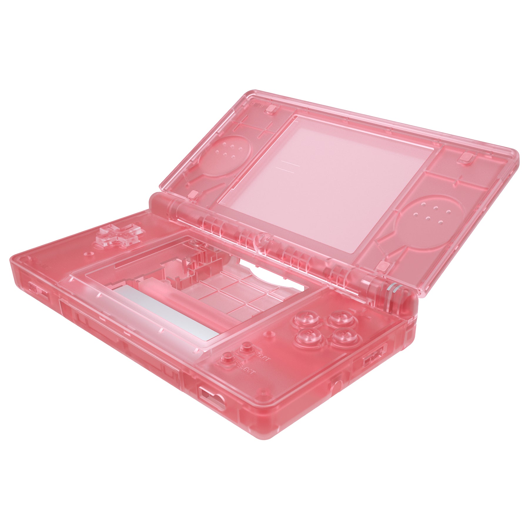 eXtremeRate Replacement Full Housing Shell Buttons with Screen Lens for  Nintendo DS Lite NDSL Cherry Pink