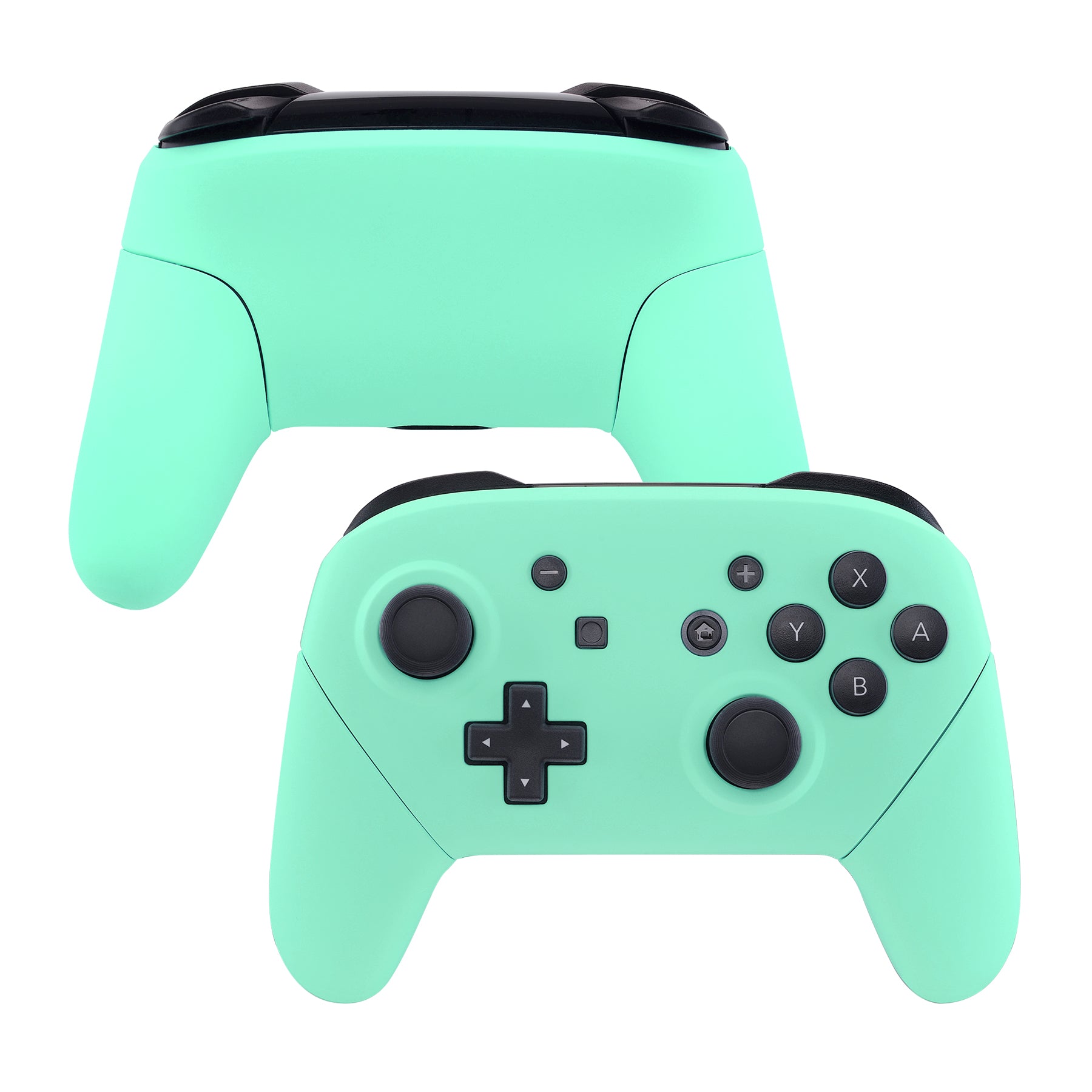 eXtremeRate Mint Green Faceplate Backplate Handles for Nintendo