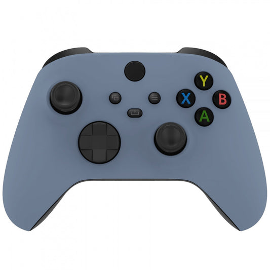 eXtremeRate Retail Slate Gray Replacement Part Faceplate, Soft Touch Grip Housing Shell Case for Xbox Series S & Xbox Series X Controller Accessories - Controller NOT Included - FX3P338