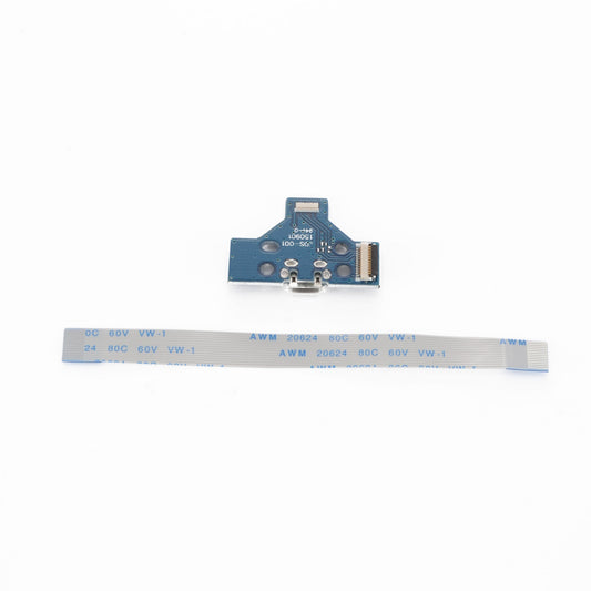 eXtremeRate Retail 2 Set Repair Parts 14pin Charging Port PCB Board + Flex Cable For ps4 Controller-GP4F0042*2