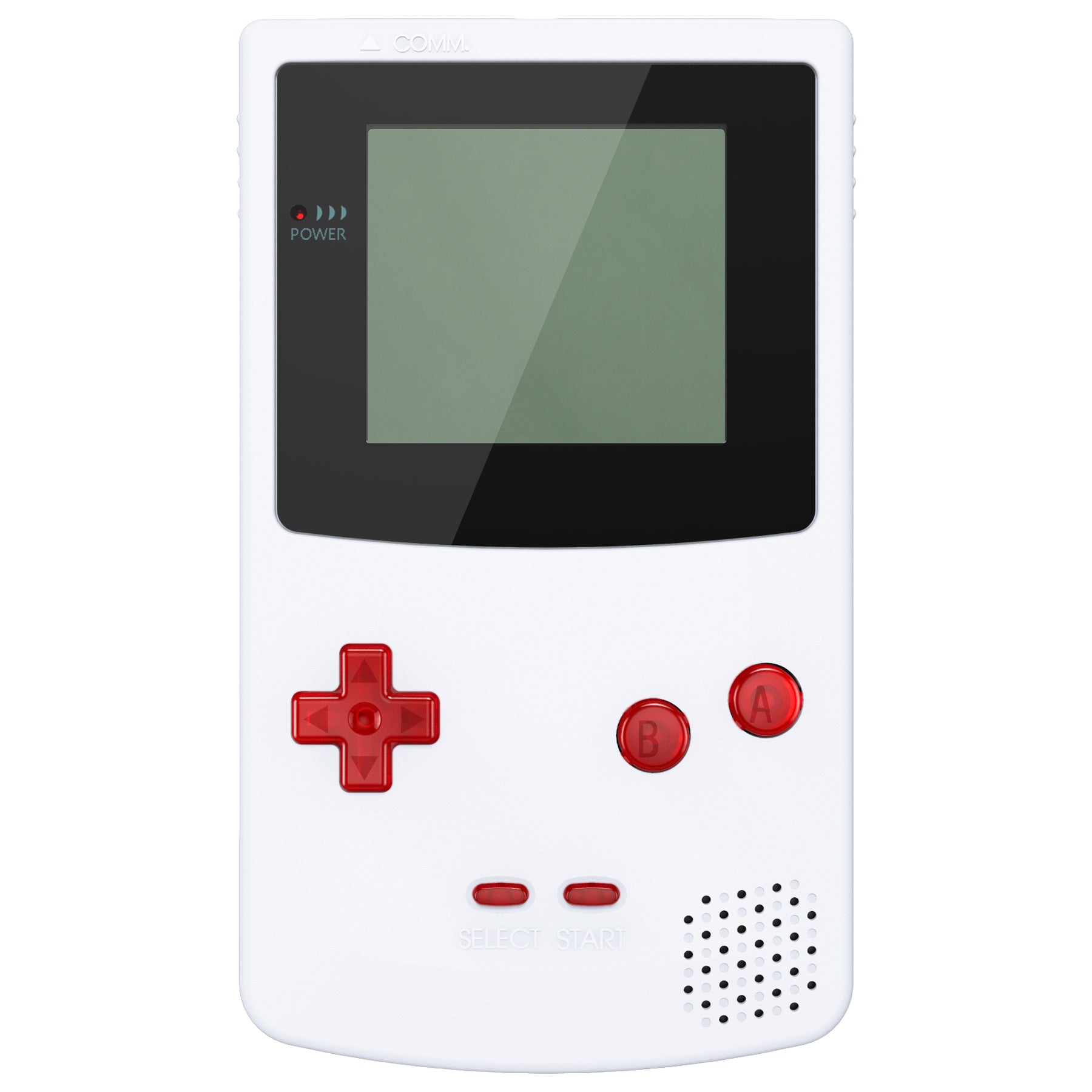 eXtremeRate Clear Red Replacement Full Set Buttons for Gameboy
