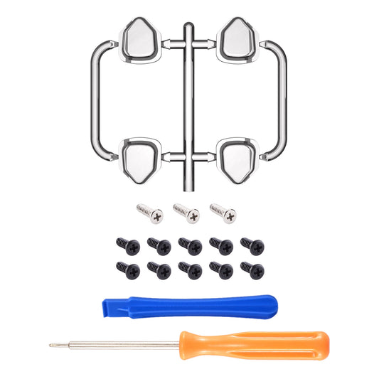 eXtremeRate Retail Ergonomic Split Dpad Buttons (SDP Buttons) for ps5 Controller, Chrome Silver Independent Dpad Direction Buttons for ps5, for ps4 All Model Controller - JPF8007