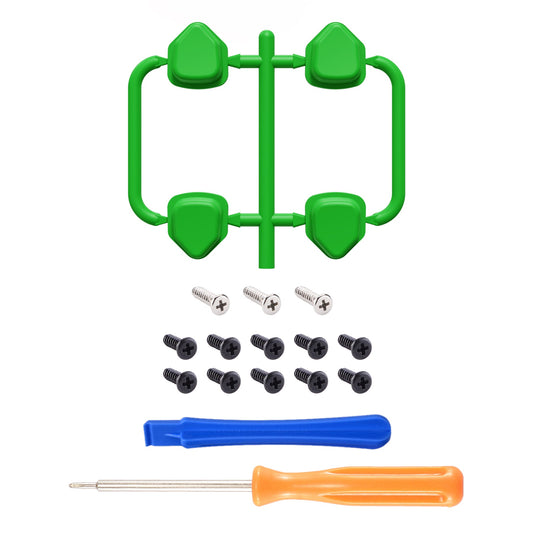 eXtremeRate Retail Ergonomic Split Dpad Buttons (SDP Buttons) for ps5 Controller, Green Independent Dpad Direction Buttons for ps5, for ps4 All Model Controller - JPF8016