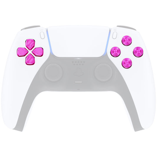 eXtremeRate Retail Purple Metal Dpad ABXY Buttons for ps5 Controller, Custom Replacement Aluminum Action Buttons & Direction Keys for ps5 Controller - Controller NOT Included - JPFD005