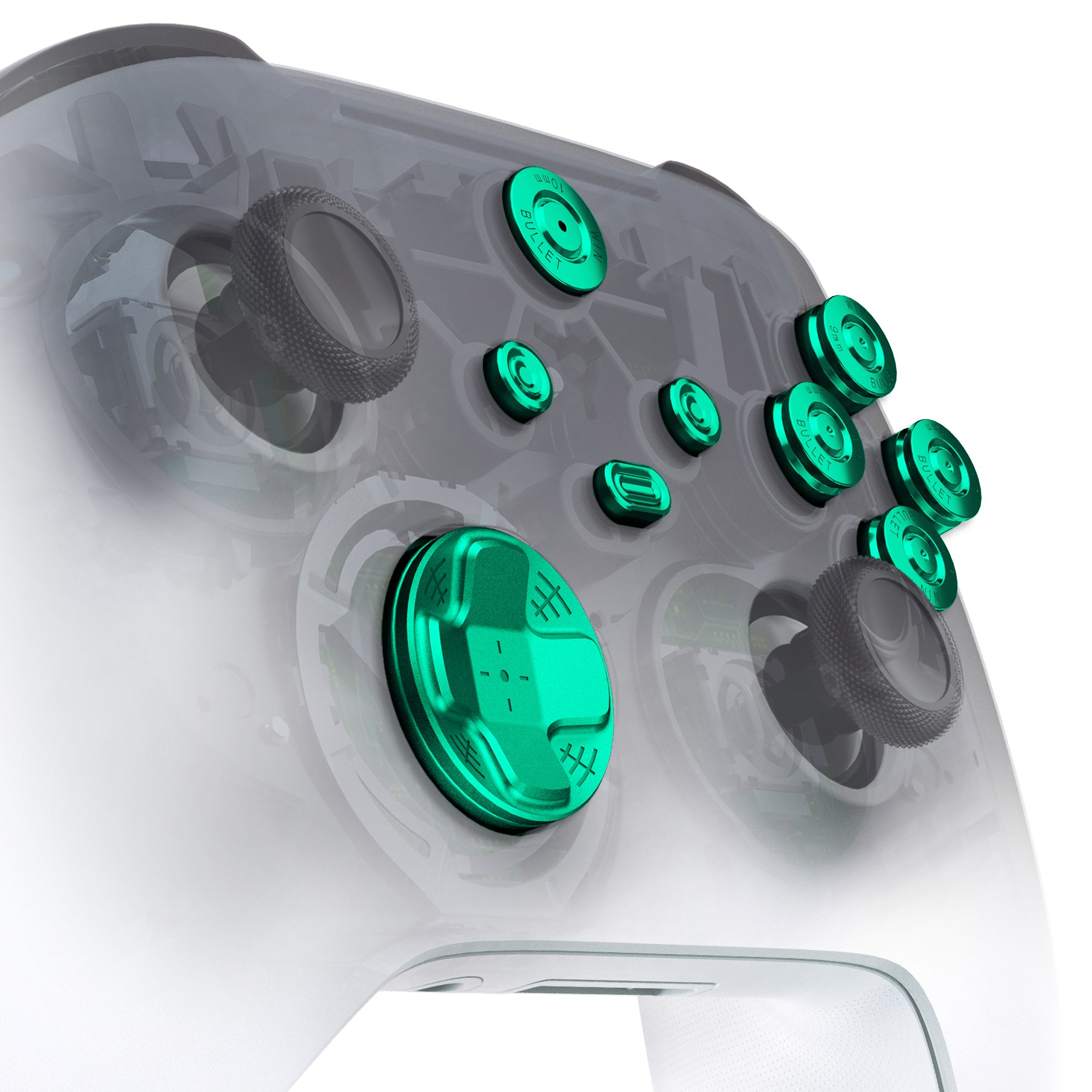 eXtremeRate 9 in 1 Custom Gold Metal Buttons for Xbox Series X/S Controller & Xbox Core Controller