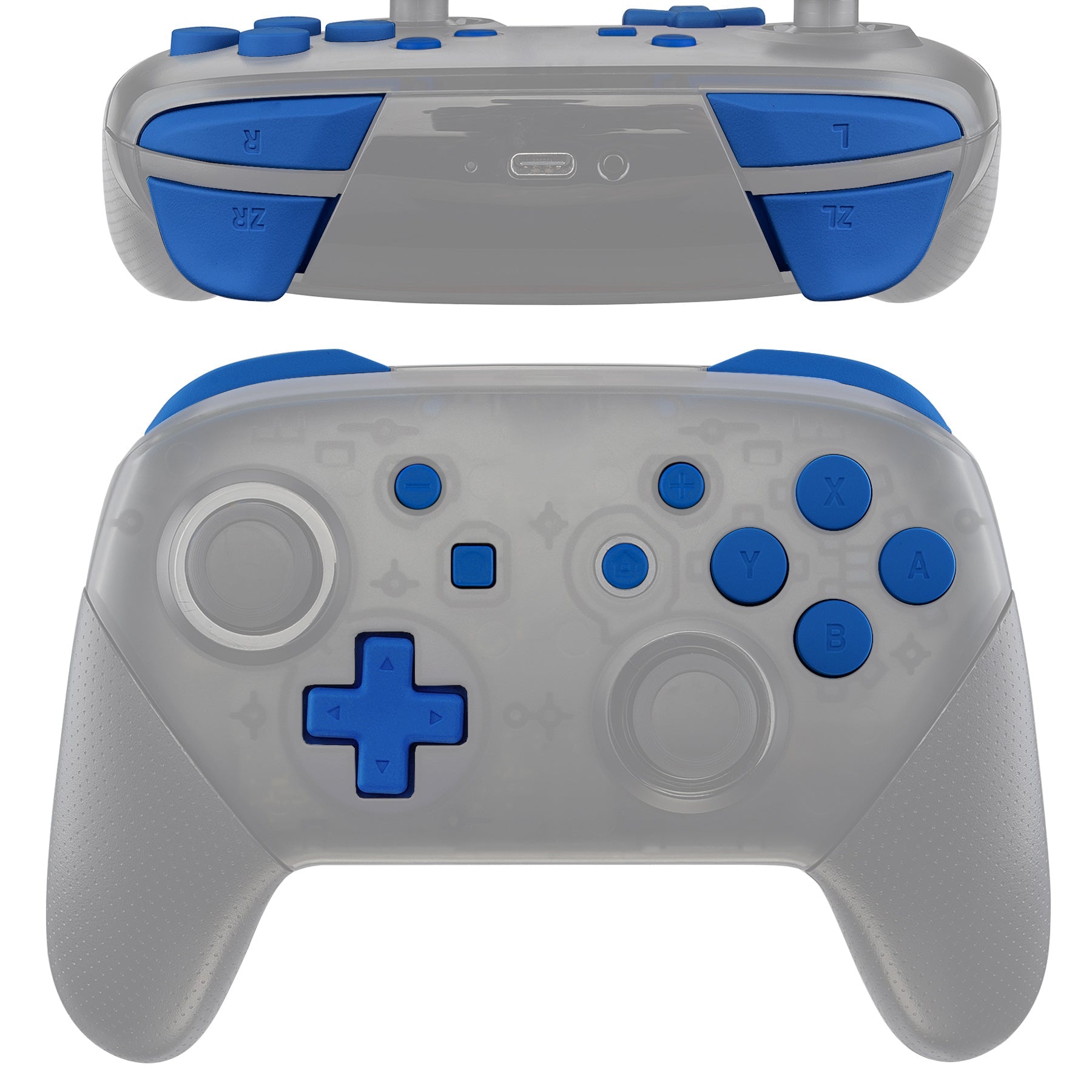 eXtremeRate Blue Repair ABXY D-pad ZR ZL L R Keys for Nintendo