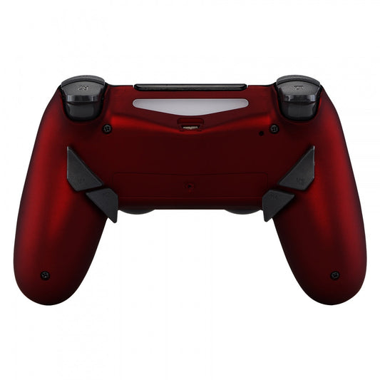 eXtremeRate Retail Soft Touch Red Remappable Remap Kit with Redesigned Back Shell & 4 Back Buttons for ps4 Controller JDM 040/050/055 - P4RM014