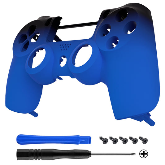 eXtremeRate Retail Shadow Blue Soft Touch Grip Front Housing Shell Faceplate for ps4 Slim Pro Controller (CUH-ZCT2 JDM-040 JDM-050 JDM-055) - SP4FX11