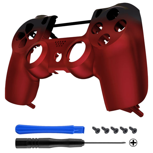 eXtremeRate Retail Shadow Red Soft Touch Grip Front Housing Shell Faceplate for ps4 Slim Pro Controller (CUH-ZCT2 JDM-040 JDM-050 JDM-055) - SP4FX12