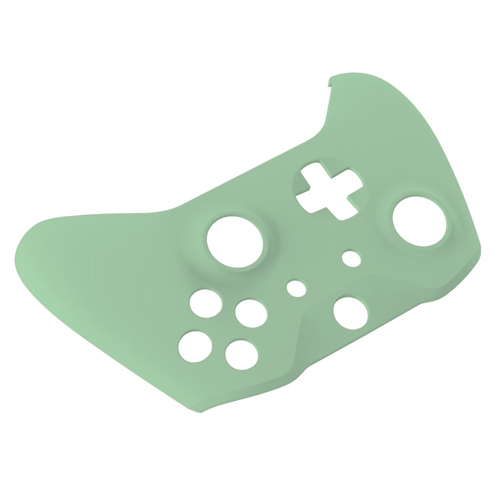 eXtremeRate Retail Matcha Green Soft Touch Faceplate Cover Front Housing Shell Case Replacement Kit for Xbox One S & Xbox One X Controller (Model 1708) - SXOFX23