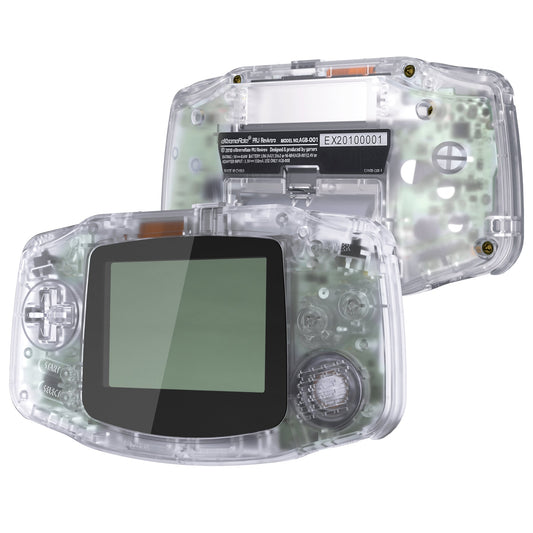 eXtremeRate Retail IPS Ready Upgraded Clear GBA Replacement Shell Full Housing Cover Buttons for Gameboy Advance - Compatible with Both IPS & Standard LCD - Console & IPS Screen NOT Included - TAGM5001